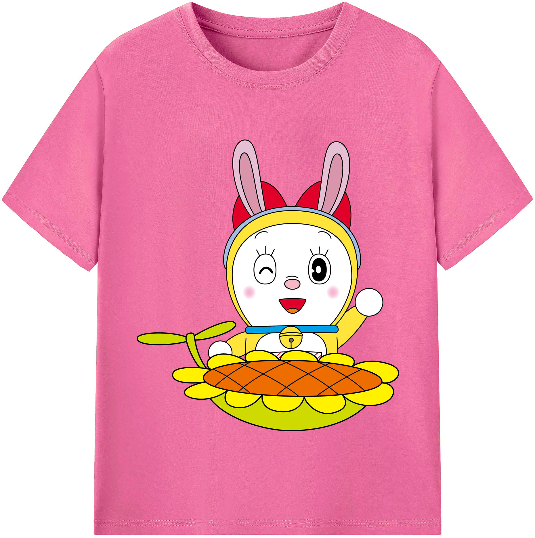 （画像用） ドラえもん ドラミ Doraemon Dorami レディースカジュアルプリントTシャツ（綿100％）